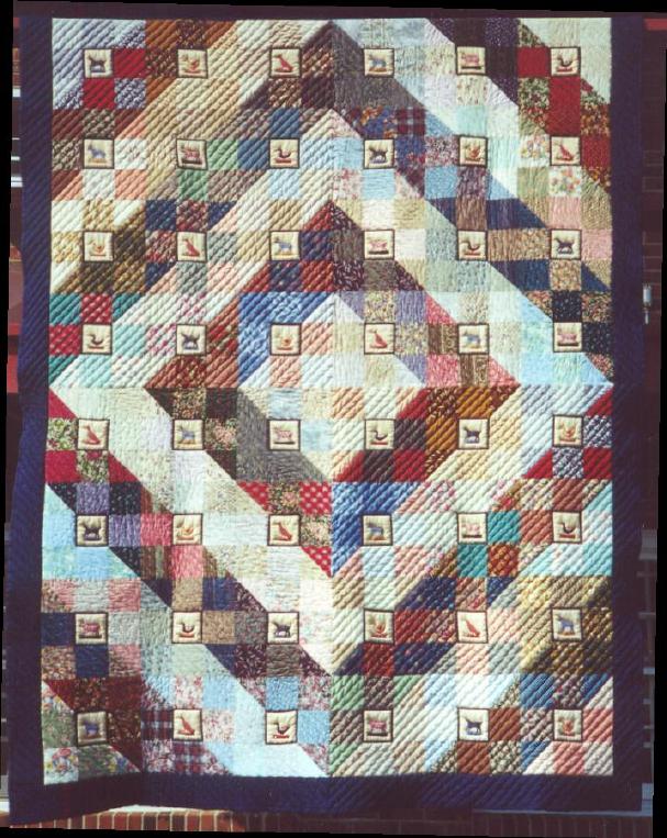 image title is Animal Farm, Hand Quilted, 1994